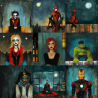 Midjourney Prompt for Fine Art Comic Heroes – Vibrant & Sophisticated