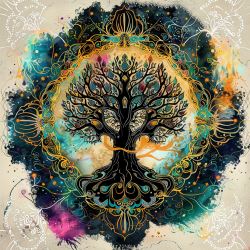 Mandala Inspired Dark Fantasy Art