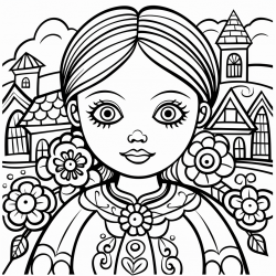 Folk Art Coloring Book...