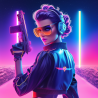 Synthwave Game Character Design