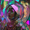 Psychedelic Futurist Portrait