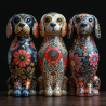 Folk Art Matryoshka Doll Animals Designs