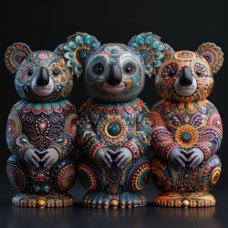 Folk Art Matryoshka Doll Animals Designs