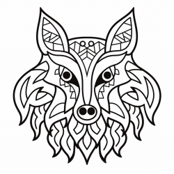 Bold Lines Animal Mandala Coloring Pages