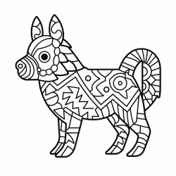 Bold Lines Animal Mandala Coloring Pages