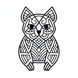 Bold Lines Animal Mandala Coloring Pages