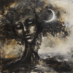 Dark Surreal Charcoal Style Paintings