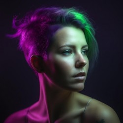 Luminous Neon Portrait Imagery