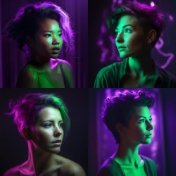 Luminous Neon Portrait Imagery