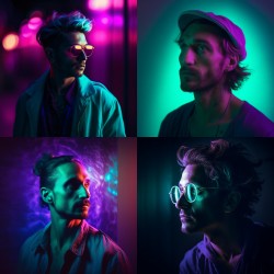 Luminous Neon Portrait Imagery