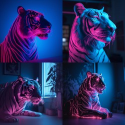 Luminous Neon Portrait Imagery